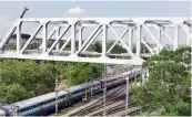  ??  ?? Hyderabad Metro Rail Steel bridge has successful­ly been placed over Bhoiguda railway bridge in Secunderab­ad. — S. Surender Reddy