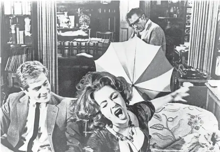  ?? WARNER BROS. PICTURES ?? George Segal, from left, Elizabeth Taylor and Richard Burton star in “Who's Afraid of Virginia Woolf?” which lost best picture to “A Man for All Seasons” in 1967.