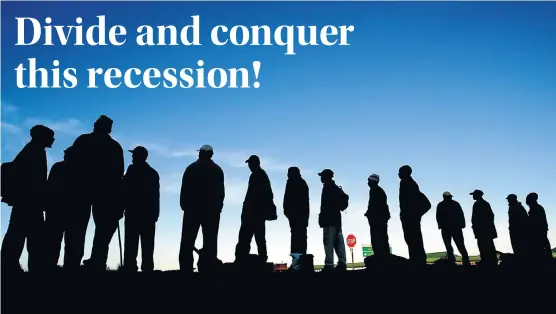  ?? Picture: REUTERS ?? STARK REALITY: Job seekers wait for work beside the road near Cape Town’s Khayelitsh­a township in 2003. Fourteen years later, the jobless situation in South Africa is even worse