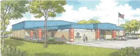  ??  ?? An artist’s rendering of what the new Adairsvill­e Boys &amp; Girls Club building will look like.