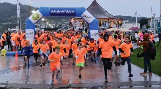  ??  ?? The start of the neon run in Bray last October.