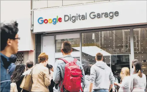  ??  ?? BRINGING IN THE CROWDS: Google’s Digital Garage in Sheffield is offering training to people of all ages who wish to brush up on their digital skills.