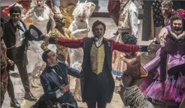  ?? NIKO TAVERNISE, TWENTIETH CENTURY FOX ?? Hugh Jackman in a scene from “The Greatest Showman.” Jackman was nominated for a Golden Globe for best actor in a motion picture comedy or musical for his role in the film.