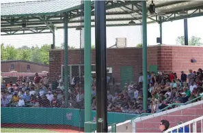  ?? The Sentinel-record/krishnan Collins ?? ■ Lake Hamilton and Jonesboro fans watch their two teams face off in the Class 5A state tournament at Majestic Park in May 2022.