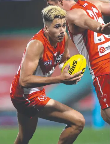  ?? Picture: PHIL HILLYARD ?? Sydney's Elijah Taylor played four games before he was suspended. He stayed behind in Western Australia when the Swans moved into their Cairns hub.