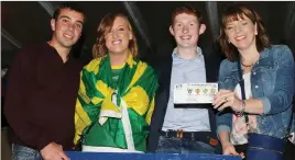  ??  ?? Election contestant­s Noreen McSweeney, David ‘Rory’ O’Connor, James Dennehy, and Mairead Carmody awaiting the results of the contest.