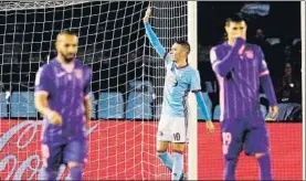  ?? FOTO: EFE ?? Iago Aspas celebra su gol. El de Moaña fue un quebradero de cabeza para el Leganés