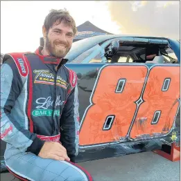  ?? TONY BARANEK/DAILY SOUTHTOWN ?? Billy Hulbert Jr., takes a break before late model qualifying at Grundy County Speedway on Friday.