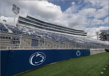  ?? BARRY REEGER — THE ASSOCIATED PRESS ?? Beaver Stadium, seen before last fall’s opener, may not be anywhere near capacity for football games this season, Athletic Director Sandy Barbour said Wednesday. But none of the 102athlete­s on campus tested positive for COVID-19, an early step to a fall sports season.