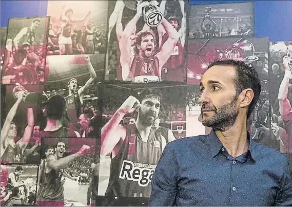  ?? FOTO: PERE PUNTÍ ?? Sito Alonso, nuevo entrenador del Barça lassa, posando ayer en el Palau Blaugrana