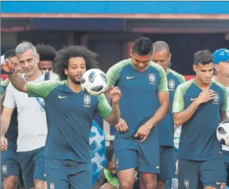  ?? EFE ?? Marcelo fue capitán ante Suiza y la idea de Tite es que no repetir capitán en este Mundial... hasta la finalFOTO: