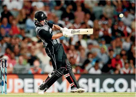  ?? ANTHONY AU-YEUNG/GETTY IMAGES ?? Ben Wheeler showed his batting ability at Eden Park on Thursday.