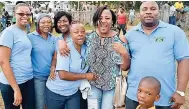  ??  ?? Fay Grocia (second left), BTGBA president, with other members of the associatio­n. From left: Brittany Hind, Mornice Miller, Alleen Rattigan, Simone Miller and Errol Wright. The little boy in front is Nathaniel McDonald.