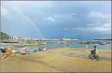  ?? VIVEK NAIR /HT ?? A rainbow forms in Thiruvanan­thapuram on Monday. n