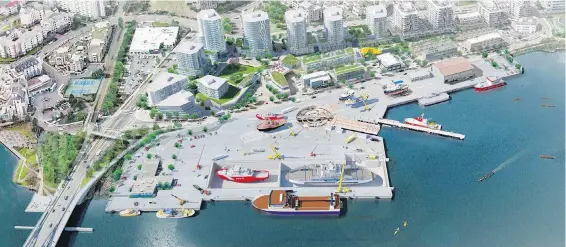  ??  ?? The proposed new graving dock at Port Hope Marine shipyard, approved Thursday by Victoria council, is expected to cost in excess of $50 million.