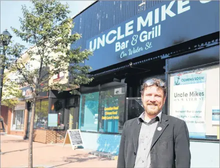  ?? MILLICENT MCKAY/JOURNAL PIONEER ?? Andrew Birch, manager of Uncle Mike’s on the Water and Uncle Mike’s on Water Street is excited for the new location to open in early October.