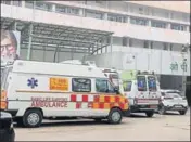  ?? PARVEEN KUMAR/HT ?? None of the 18 ambulances in Gurugram district are operationa­l since February 5.
