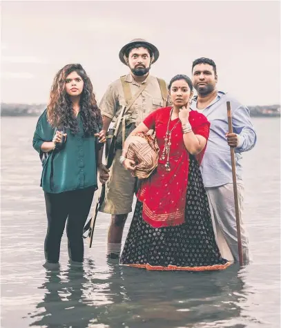  ??  ?? Swabhoomi: Borrowed Earth uses 18 actors in a series of vignettes covering Indians’ migrant experience­s in NZ.