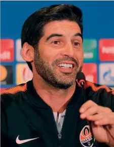  ?? AP ?? Paulo Fonseca, 44 anni, portoghese, 2a stagione allo Shakhtar
