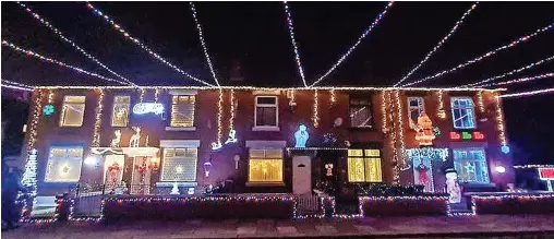  ?? ?? ● The festive display on Rooley Street, Rochdale