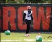  ?? RON SCHWANE — THE ASSOCIATED PRESS ?? Josh Gordon stands on the sideline during practice Aug. 27 in Berea.