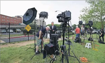  ?? AP PHOTO ?? Television crews line the emergency entrance at MedStar Washington Hospital Center in Washington Thursday where House Majority Whip Steve Scalise of La. was taken after being shot in Alexandria, Va., Wednesday.