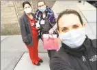  ?? Contribute­d photo ?? Solemates, a local company founded by Greenwich native Monica Ferguson and Becca Brown, has a product that is aiding health care workers that are experienci­ng face-chafing, due to wearing N95 masks during the COVID-19 pandemic.