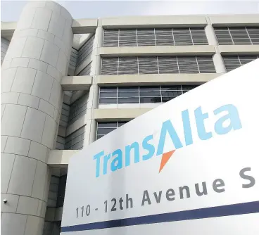  ?? COLLEEN DE NEVE/ CALGARY HERALD FILES ?? TransAlta Corp. indicated Friday that it will not proceed with a consolidat­ion of shares that portfolio manager James Hymas characteri­zed in December as a “rotten deal.”