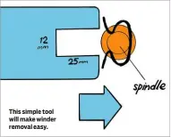  ??  ?? This simple tool will make winder removal easy.