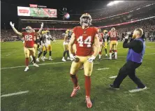  ?? Ezra Shaw / Getty Images ?? Pro Bowl fullback Kyle Juszczyk is one of 12 current 49ers who started in last year’s Super Bowl loss to Kansas City.