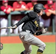  ?? AP/ VASHA HUNT ?? Missouri outfielder Connor Brumfi eld is batting .361 with 20 RBI this season for the Tigers, who will take a 20- game winning streak into today’s series opener with the Arkansas Razorbacks.