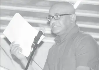  ??  ?? Opposition Leader Bharrat Jagdeo speaking