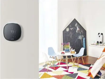  ?? ECOBEE ?? The average household spends $1,187 a year on energy bills, according to Statistics Canada. Smart thermostat­s offer convenienc­e to homeowners on the go and appeal most to those who are tech-savvy,