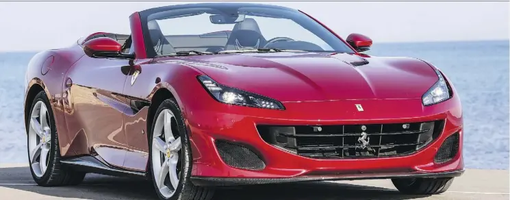  ?? PHOTOS: FERRARI ?? The 2018 Ferrari Portofino, which replaces the California T, is a seriously fast car that, unlike its predecesso­r, truly looks the part.