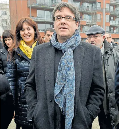  ?? AFP ?? Audacia. Carles Puigdemont se arriesga a ser entregado a España. Podría quedar varios años preso.