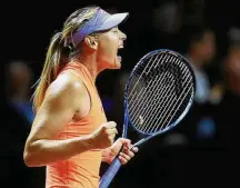  ?? MICHAEL PROBST)/AP ?? Vitória. Sharapova comemora ponto na volta ao circuito