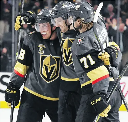  ?? ETHAN MILLER / GETTY IMAGES ?? The Vegas Golden Knights have conquered all this NHL season., smashing every expansion team record.