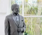  ?? RAFAEL OLMEDA/STAFF ?? The Broward County Courthouse statue of Napoleon Bonaparte Broward, who was Florida governor from 1905 to 1908, will be kept in storage until its ultimate fate is decided, county leaders say.