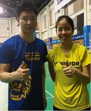  ??  ?? Tough task: Goh Soon Huat (left) and Shevon Lai Jemie aim to move up two spots in the world ranking.