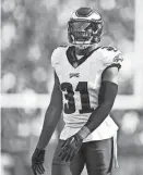  ?? TERRANCE WILLIAMS/AP ?? Philadelph­ia Eagles safety Kevin Byard looks on against the Washington Commanders on Oct. 29 in Landover, Md.