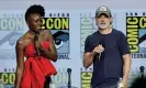  ?? ?? Danai Gurira and Andrew Lincoln speak on stage at AMC’s The Walking Dead at Comic-Con 2022. Photograph: Kevin Winter/ Getty Images