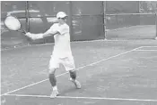  ?? IAN COHEN/STAFF PHOTO ?? Boca’s Axel Nefve dropped the first set Saturday on the way to a 4-6, 6-2, 6-2 win. He advanced to today’s championsh­ip round against Ryan Goetz at 9 a.m. at the Delray Beach Tennis Center.