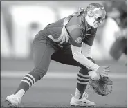  ?? NWA Democrat-Gazette/ANDY SHUPE ?? Arkansas senior third baseman Autumn Buczek and the Razorbacks open NCAA regional play against DePaul on Friday at Bogle Park, where they are 24-2 this season.