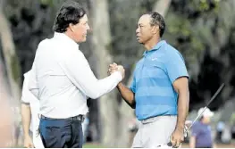  ?? —AP ?? ‘READY TO HIT BOMBS?’
FRIENDLY RIVALRY Tiger Woods (right) and Phil Mickelson are ready to go at it anew, this time with partners.