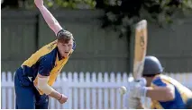  ??  ?? Brad Fulton picked up 5-58 and a runout, but it was not enough for Freyberg to beat Marist on Sunday.