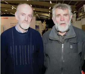  ??  ?? Denis O’Shea, Derinagree and Denis O’Riordan. Kilcorney attended the Milldstree­t Self Build in the Green Glens Complex. Picture John Tarrant