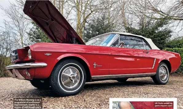  ??  ?? The Willson Mustang is on a programme of continuous improvemen­t, thanks to a stream of well-bought parts
