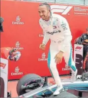  ?? AP ?? Former world champion Jacques Villeneuve said recently that Lewis Hamilton (in pic) believes he is Jesus.