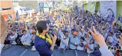  ?? /Cortesía ?? Miguel Ángel Yunes Márquez, en un mitin en Nanchital.