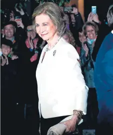  ??  ?? EVENTO. Para culminar la celebració­n, la reina asistió a un concierto celebrado en su honor en la escuela Reina Sofía de Madrid.